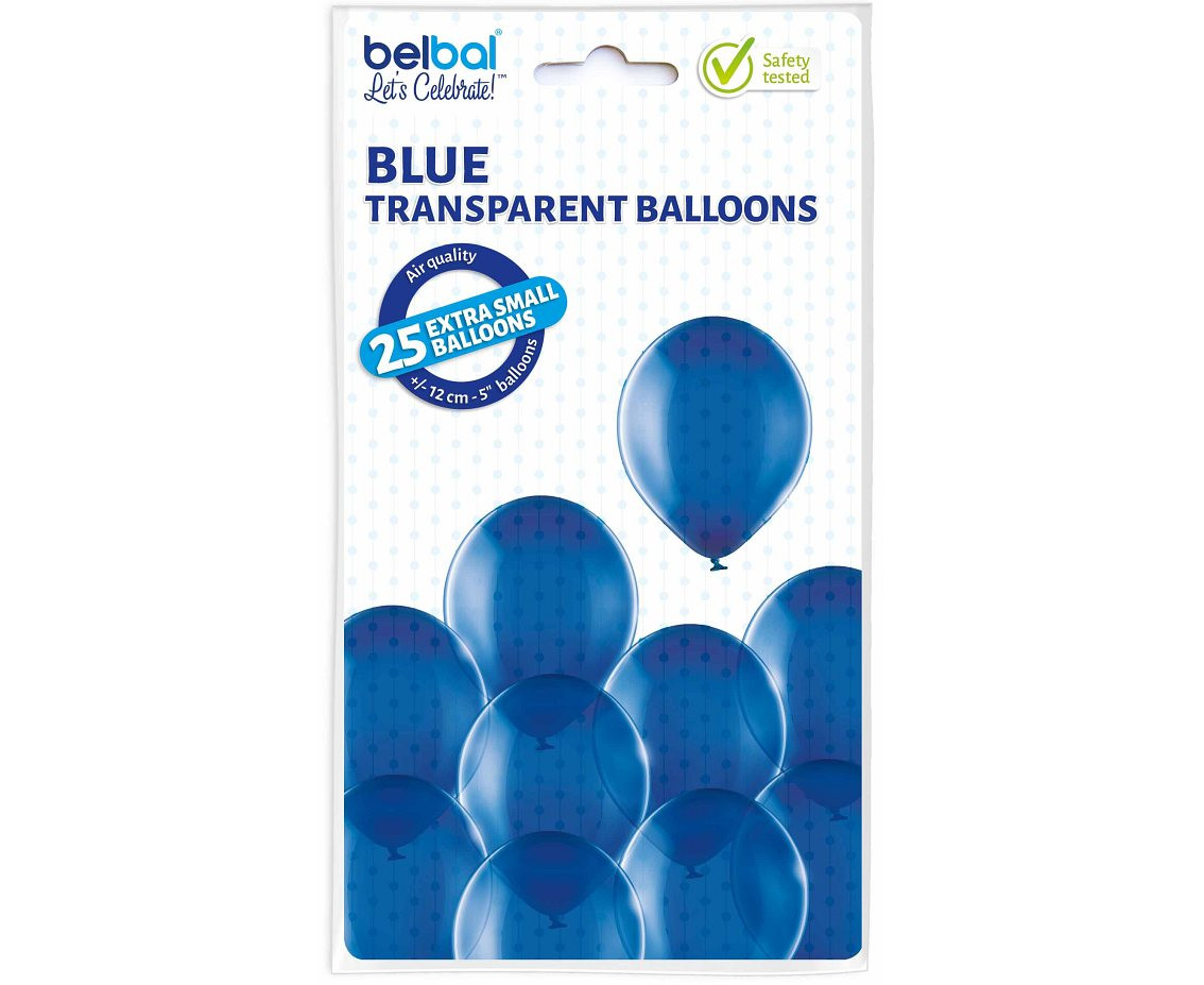 Balloons Belbal 5", D5, crystal blue, 25pcs